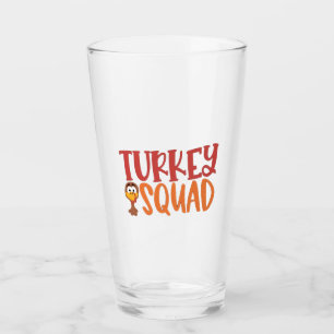 Turkey Squad Matching Outfit Turkey Thanksgiving  Glass