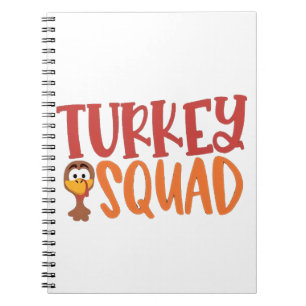 Turkey Squad Matching Outfit Turkey Thanksgiving  Notebook