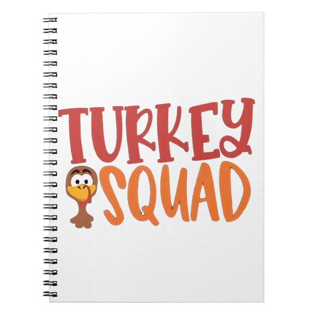 Turkey Squad Matching Outfit Turkey Thanksgiving  Notebook (Front)
