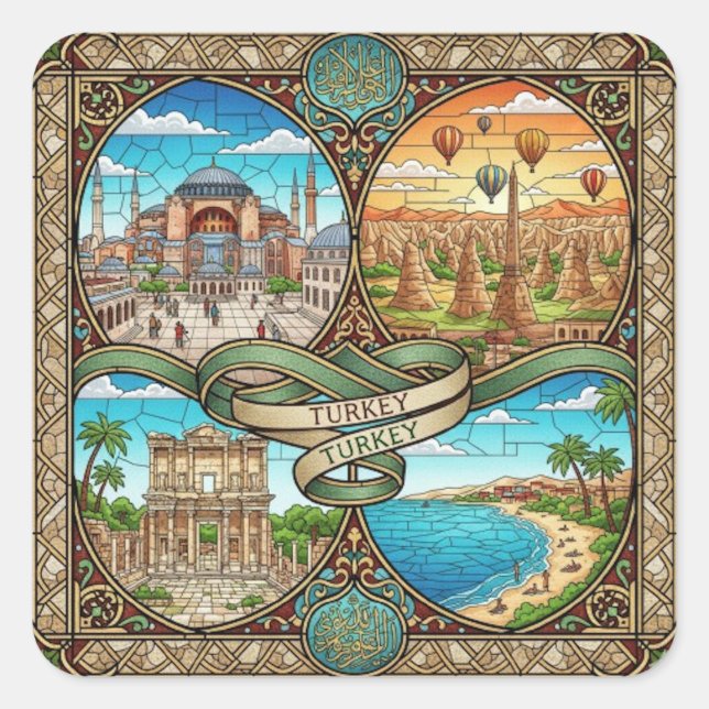 TURKEY SQUARE STICKER (Front)