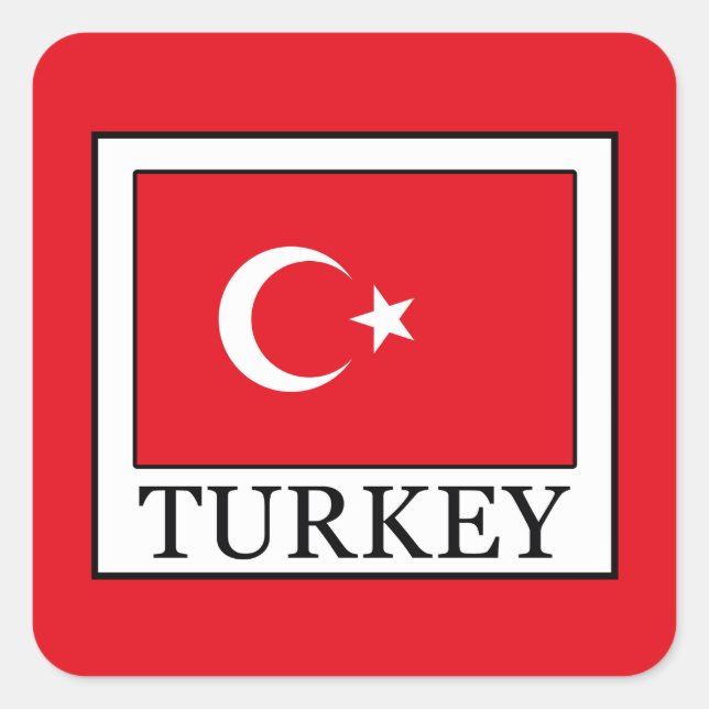 Turkey Square Sticker (Front)