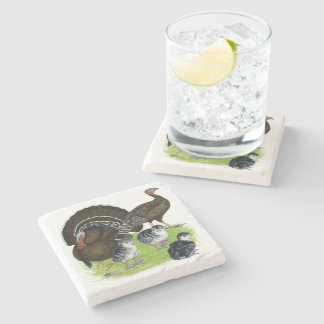 Turkey Standard Bronze Family Stone Coaster