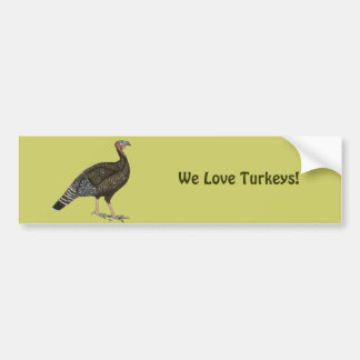 Turkey: Standard Bronze Hen Bumper Sticker