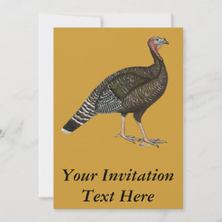Turkey: Standard Bronze Hen Invitation