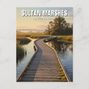 Turkey Sultan Marshes National Park Travel Postcard