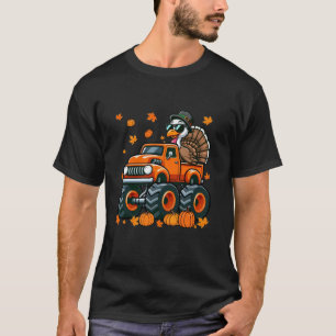 Turkey Sunglasses Driving Monster Truck Thanksgivi T-Shirt