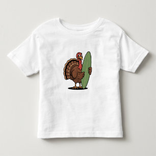 Turkey surfboard Surfing turkey Thanksgiving Sea Toddler T-Shirt