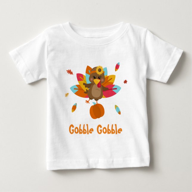 Turkey t-shirt Baby t-shirt Gobble gobble t-shirt (Front)