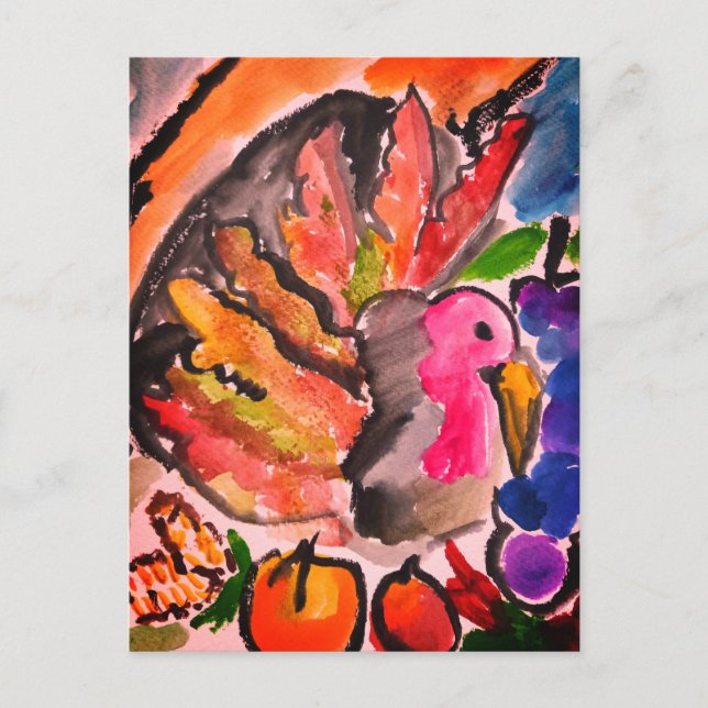 Turkey thank giving  joy postcard (Front)