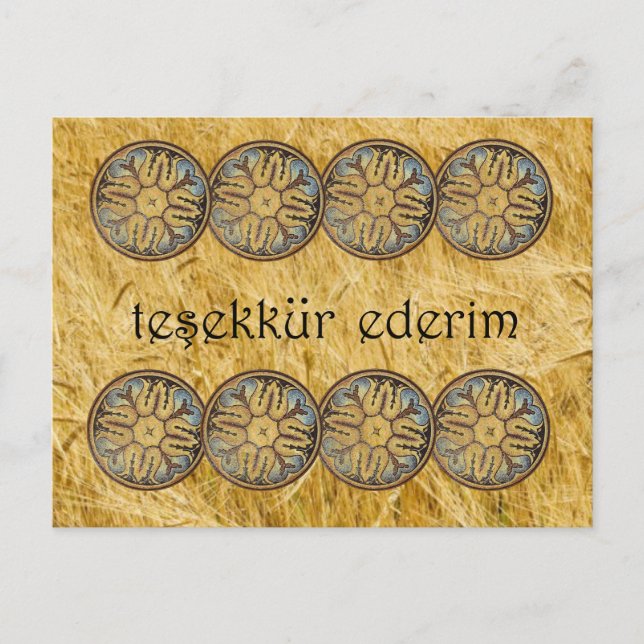 TURKEY -  Thank You Postcard (Front)