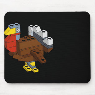Turkey Thanksgiving Block Brick Building Master Bu Mouse Pad