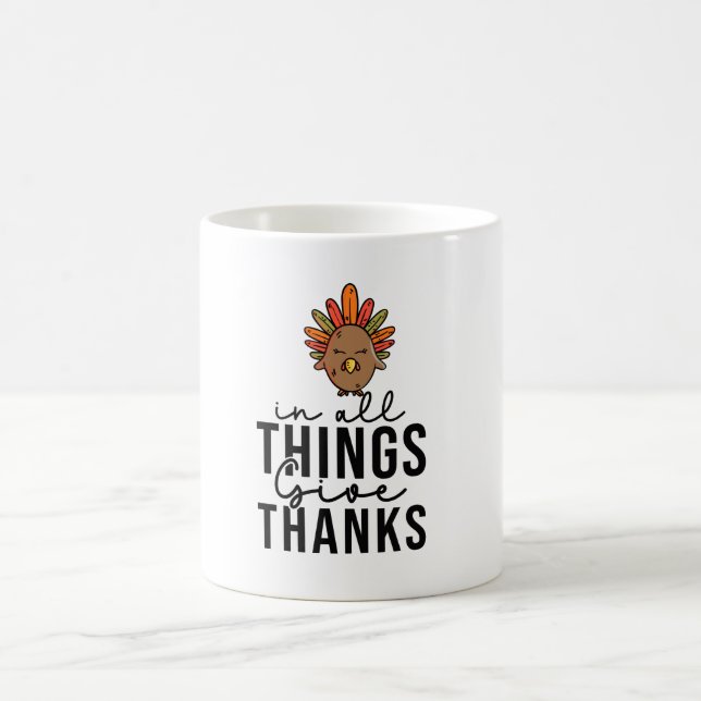 Turkey Thanksgiving Coffee Mug – Festive Fall  (Center)