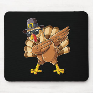 Turkey Thanksgiving Day Pilgrim Boys Girls Funny D Mouse Pad