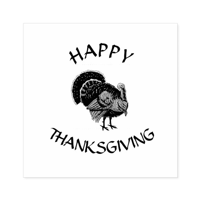 Turkey Thanksgiving Design Art Stamp (Imprint)
