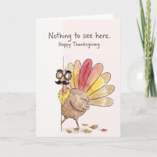 Turkey Thanksgiving Funny Gift Cute Fall  Card