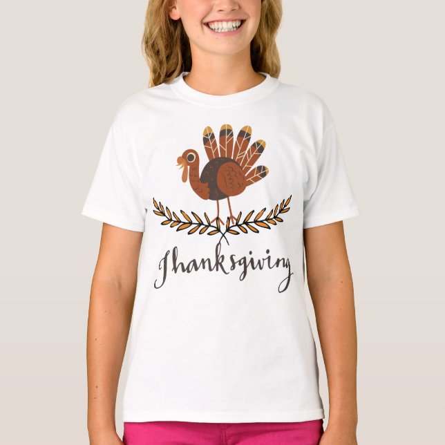 Turkey Thanksgiving T-Shirt – Fun & Festive Design (Front)