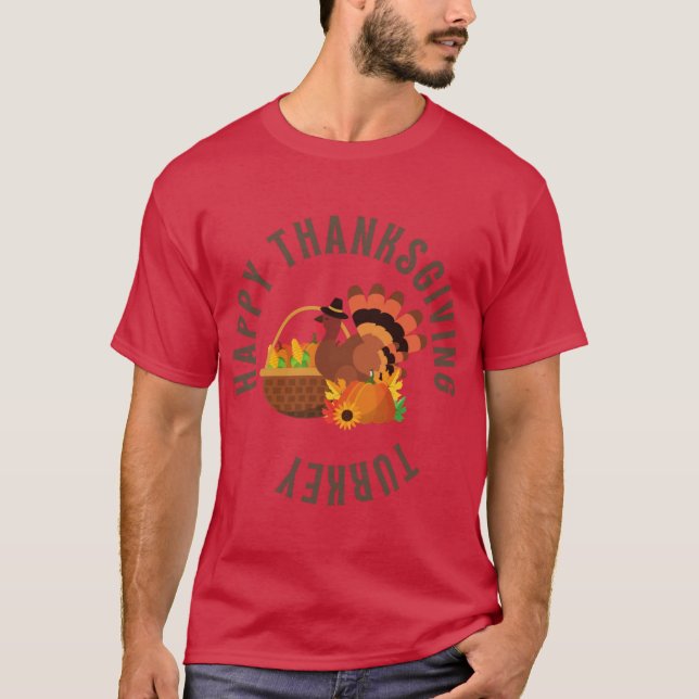 TURKEY THANKSGIVING T shirt Oversized (Front)
