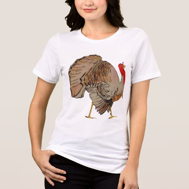 TURKEY Thanksgiving Tri-Blend Shirt (Front)