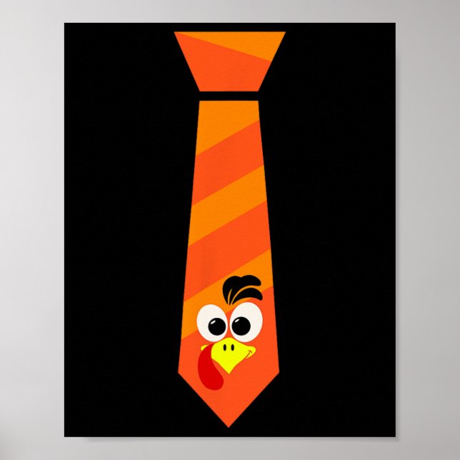 Turkey Time Thanksgiving Co. Funny Turkey Face Tha Poster (Front)