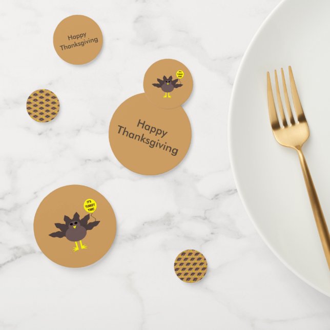 Turkey Time Thanksgiving Confetti (Group)