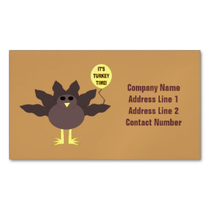Turkey Time Thanksgiving Custom Business Cards