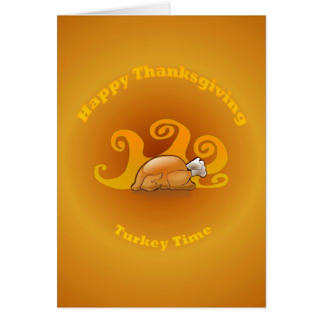 Turkey Time - Thanksgiving Dinner Invitation (Front)