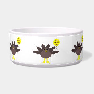 Turkey Time Thanksgiving Pet Bowl