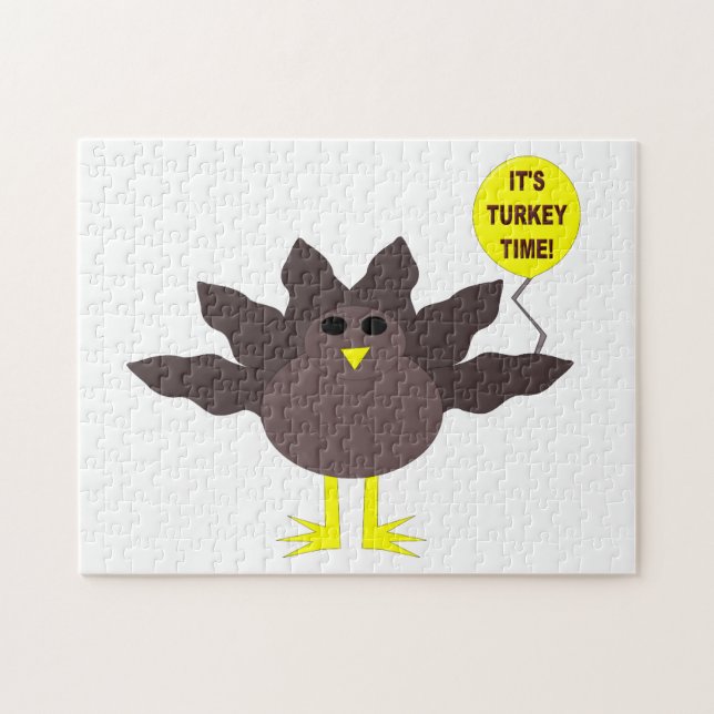 Turkey Time Thanksgiving Puzzle (Horizontal)