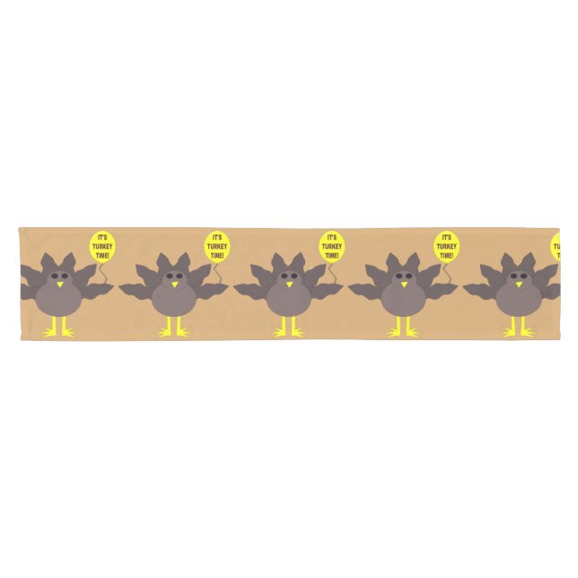 Turkey Time Thanksgiving Table Runner (Horizontal)