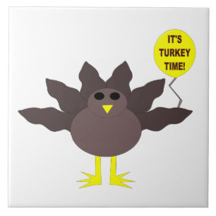 Turkey Time Thanksgiving Tile