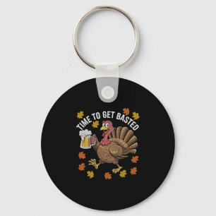 Turkey Time To Get Sted Funny Happy Thanksgiving M Key Ring
