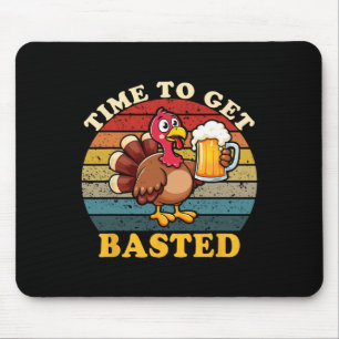Turkey Time To Get Sted Funny Happy Thanksgiving M Mouse Pad