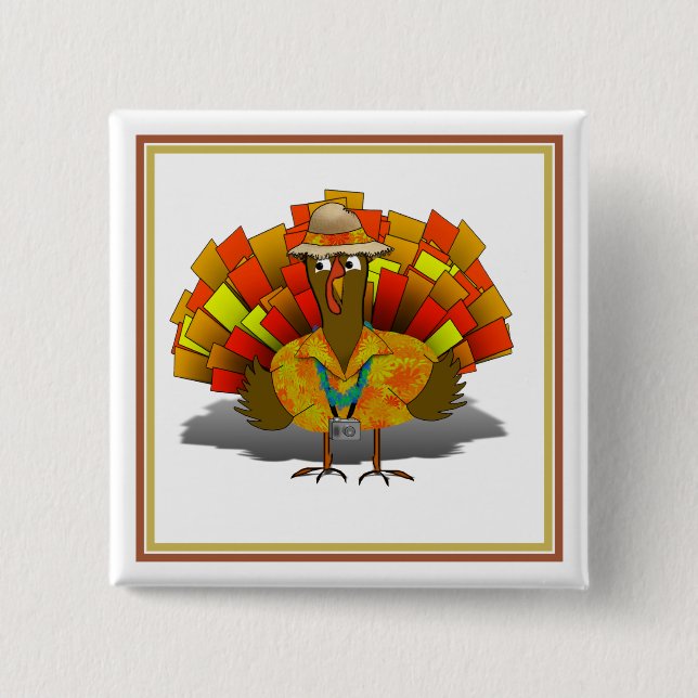 Turkey Tourist on Vacation 15 Cm Square Badge (Front)