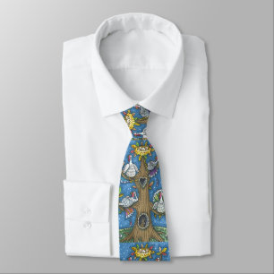 TURKEY TREE, THANKSGIVING FUNNY GOBBLERS ROOSTING TIE