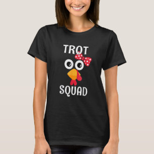 Turkey Tro Cute Running Thanksgiving T-Shirt
