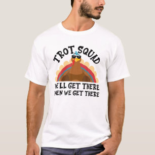 Turkey Trot Squad Funny Thanksgiving Running Costu T-Shirt