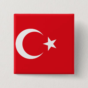 Turkey (Turkish) Flag 15 Cm Square Badge