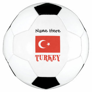 Turkey Turkish Flag Personalised Name Soccer Ball