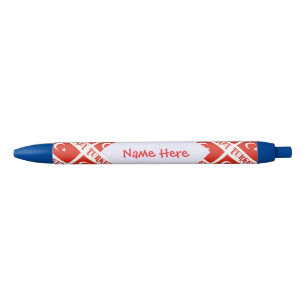 Turkey Turkish Flag Tiled Red Personalised Black Ink Pen
