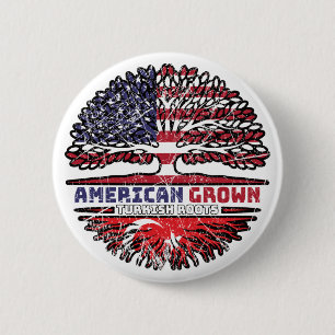Turkey Turkish US American USA United States Tree 6 Cm Round Badge