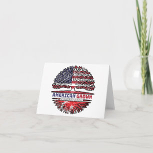 Turkey Turkish US American USA United States Tree Card