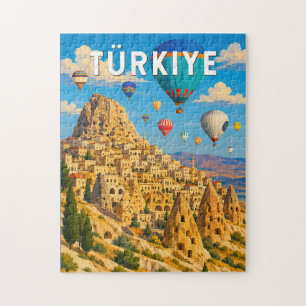 Turkey Turkiye Illustration Travel Art Vintage Jigsaw Puzzle