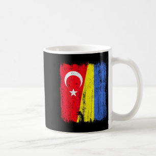 Turkey Ukraine Half Flag Turkish Ukrainian Heritag Coffee Mug