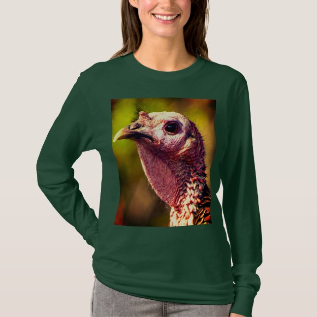Turkey Up Close and Personal Long Sleeve T-shirt (Front)
