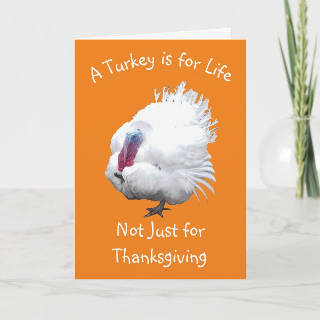 Turkey Vegan Thanksgiving Card (Front)