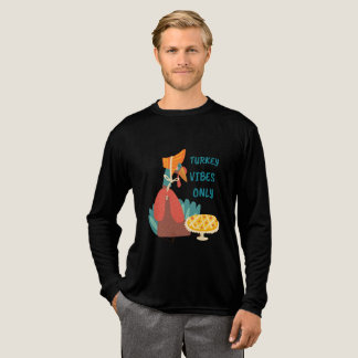 Turkey Vibes Only Paper Plate Tri-Blend Shirt