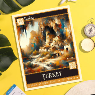 Turkey   Vintage Painting Postcard