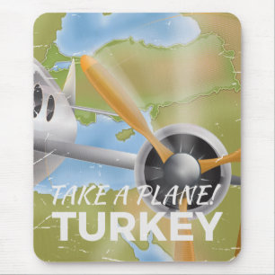 Turkey vintage travel poster mouse pad