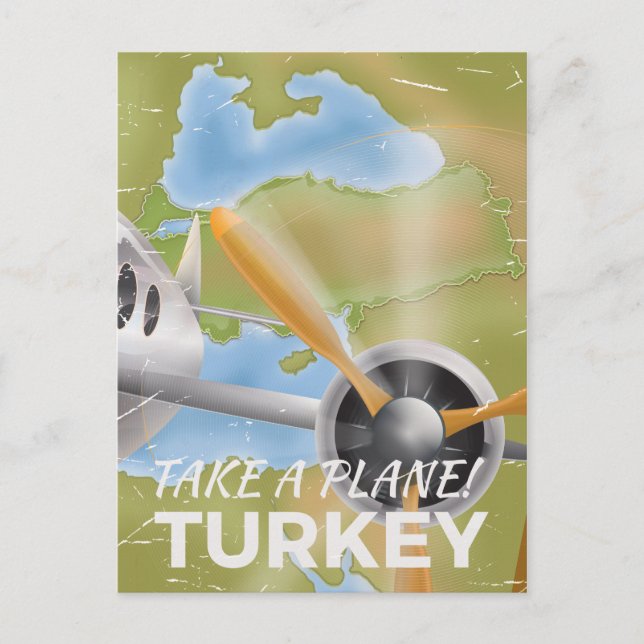 Turkey vintage travel poster postcard (Front)