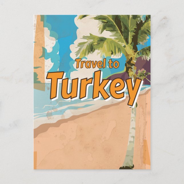 Turkey Vintage vacation Poster Postcard (Front)